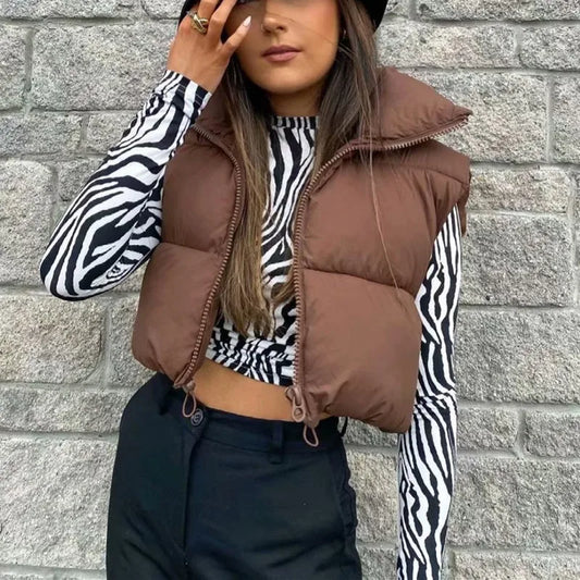 Women Autumn Winter Short Down Vest